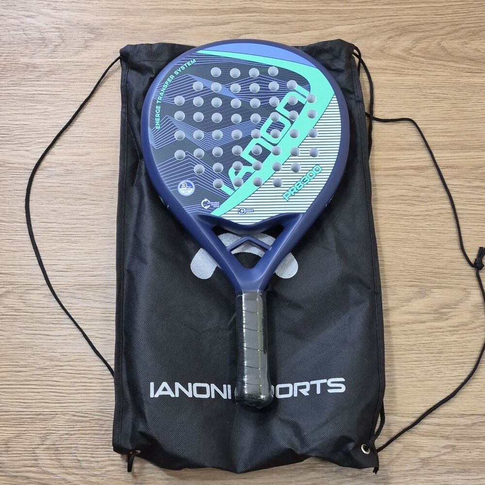 Ianoni Carbon Fiber Paddle Tennis Racket with EVA Memory Flex Core POP